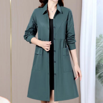 Solid Color Trench Coat Youthful-looking Fashionable Stylish All-matching Jacket