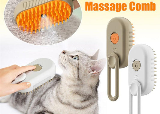 Cat Steam Brush Steamy Dog Brush 3 In 1 Electric Spray Cat Hair Brushes For Massage Pet Grooming Comb Hair Removal Combs Pet Products