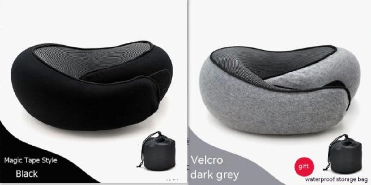 Travel Neck Pillow Non-Deformed Airplane Pillow Travel Neck Cushion Durable U-Shaped Travel Memory Cotton Nap Neck Pillow