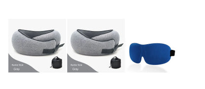 Travel Neck Pillow Non-Deformed Airplane Pillow Travel Neck Cushion Durable U-Shaped Travel Memory Cotton Nap Neck Pillow