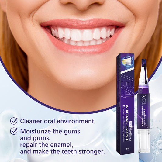 Purple Plastic Tooth Cleaning Pen Beautiful Tooth Teeth Cleaning Yellow Teeth